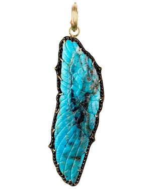 Black Diamond Kingman Turquoise Wing Pendant