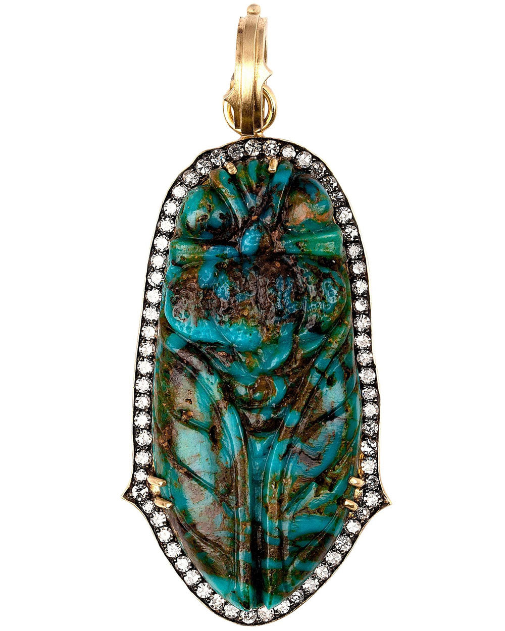 Kingman Turquoise Cicada Pendant