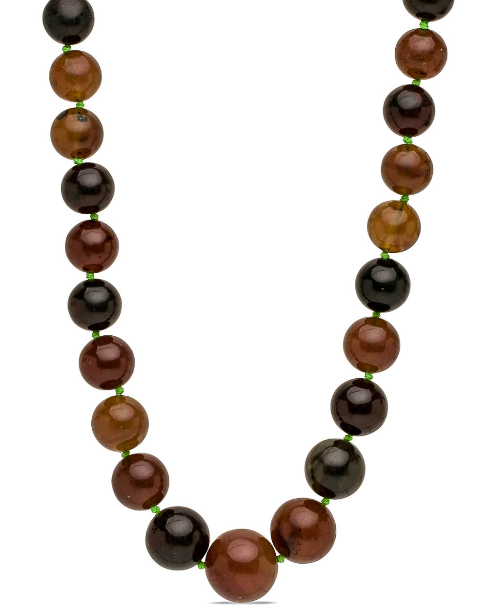 Large Amber Beaded Short Necklace
