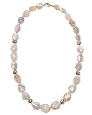 Opal and Diamond Beaded Short Necklace