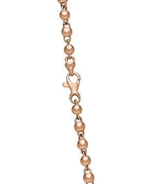 Rose Gold Bead Short Necklace
