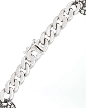 White Gold and Silver Diamond Disco Bracelet