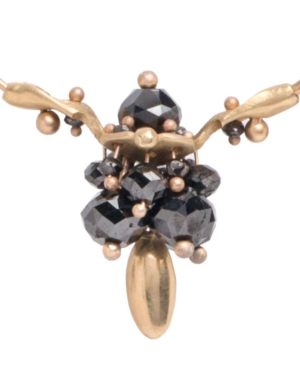 Black Diamond Cluster Hoop Earrings