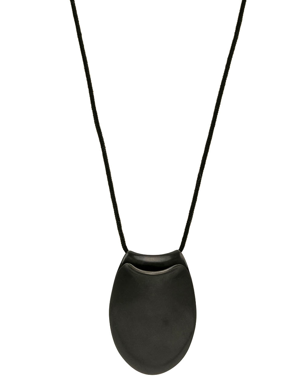 Black Turtle Box Pendant Black Silk Necklace