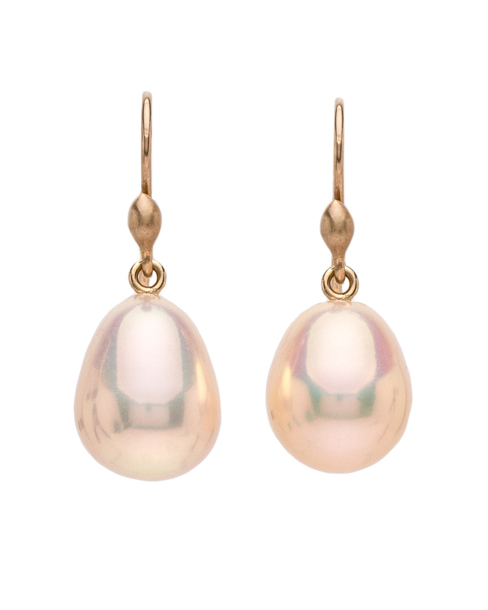 Chinese Freshwater Baroque White Pearl Earrings