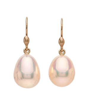 Chinese Freshwater Baroque White Pearl Earrings