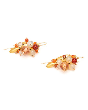 Opal and Topaz Bug Cluster Earrings