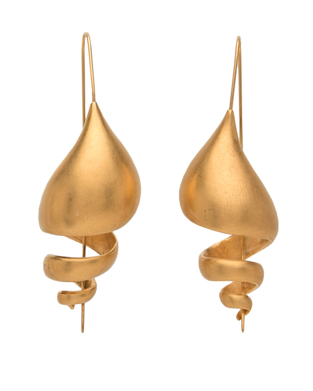 Yellow Gold Turret Earrings