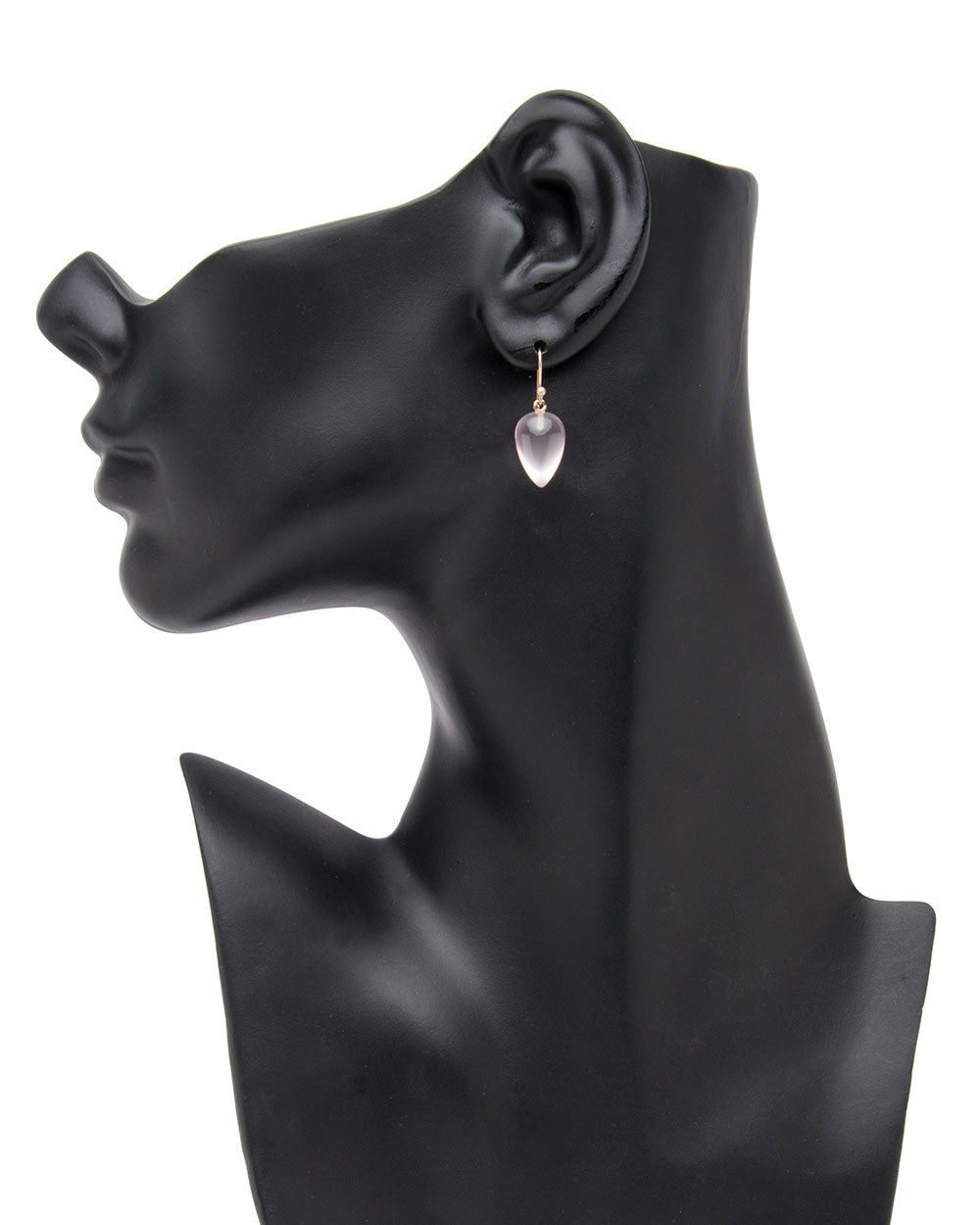 Rose Quartz Acorn Earrings