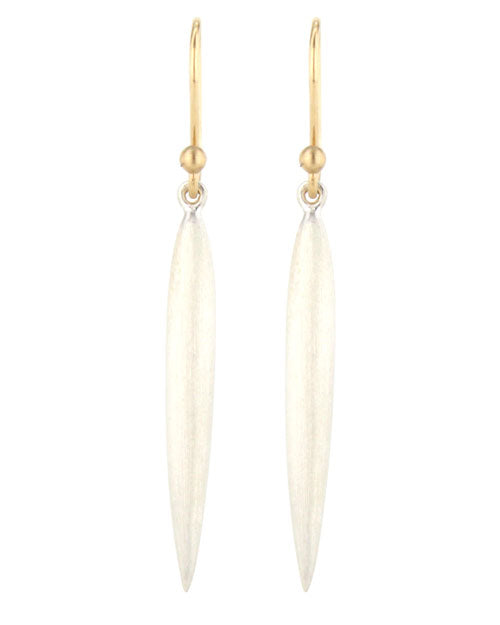 Silver Large Rice Earrings