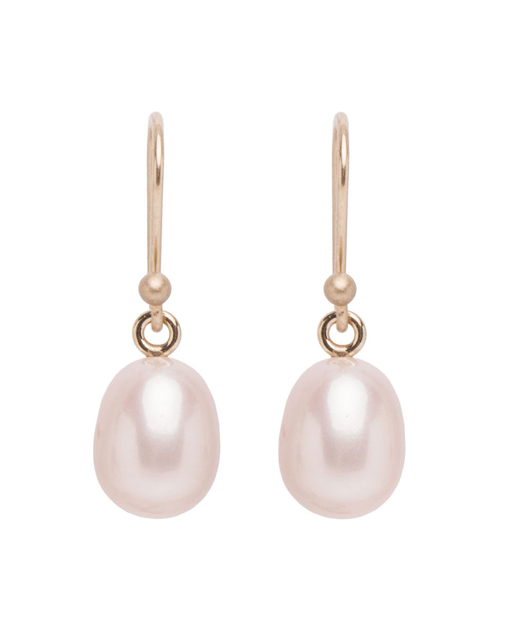 Small Pink Pearl Earrings