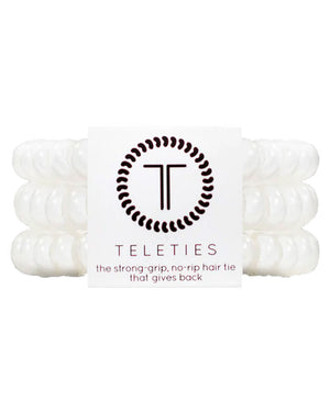 Coco White Small Spiral Hair Ties