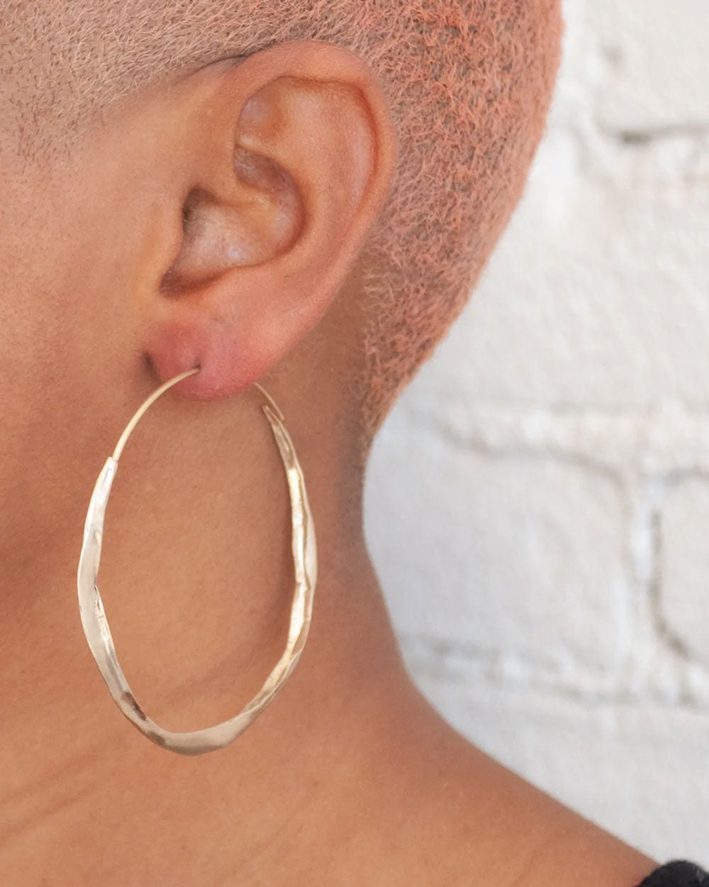 Small Crinkle Hoop Earrings