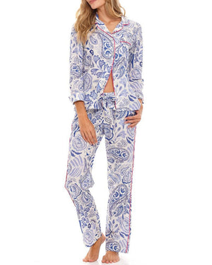 Emma Pajama Set in Persian Blue
