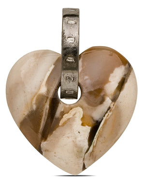 Aventurine and Diamond Heart Pendant