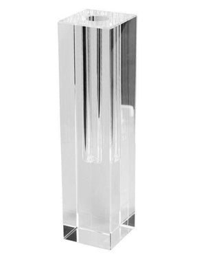 Large Crystal Glass Bud Vase