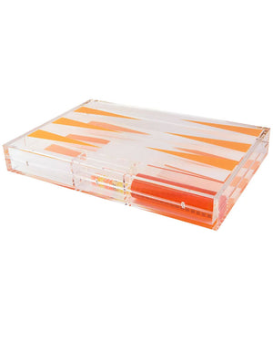 Orange Acrylic Backgammon Set