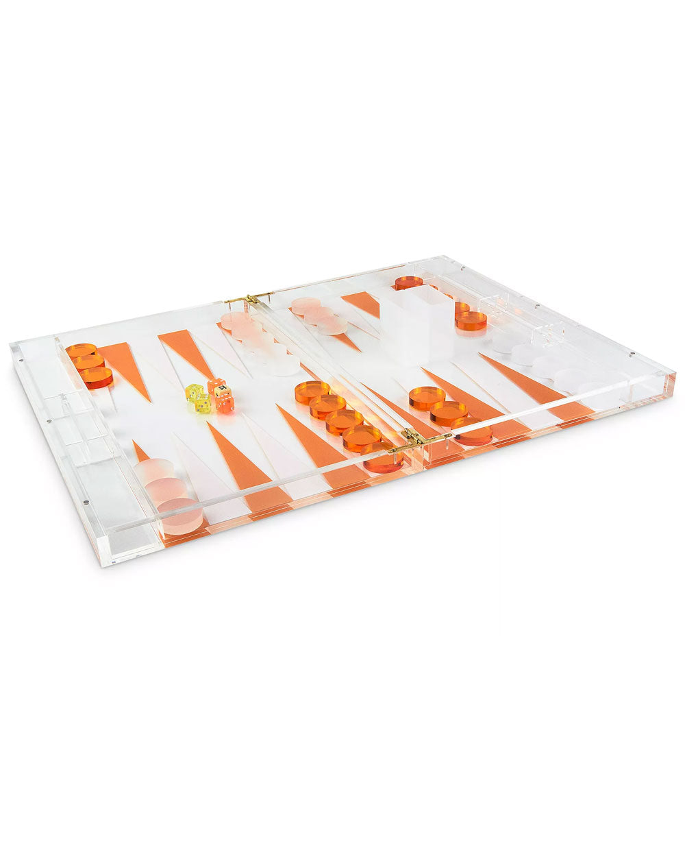 Orange Acrylic Backgammon Set