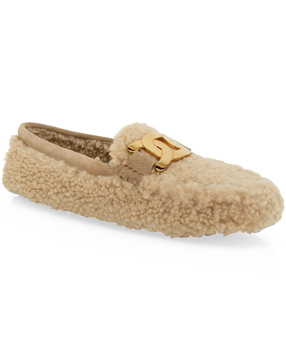 Gommino Shearling Loafer in Teddy