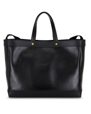Coated Denim and Smooth Calf Tote