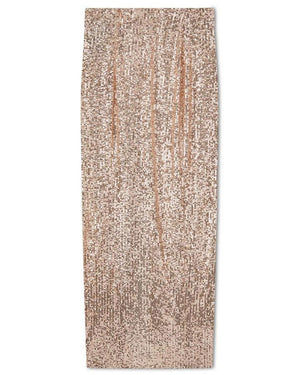 Pale Pink All Over Sequin Maxi Skirt