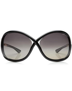 Polarized Whitney Oversized Sunglasses in Black