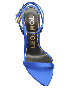 Satin Lock 105 Sandal in Electric Blue