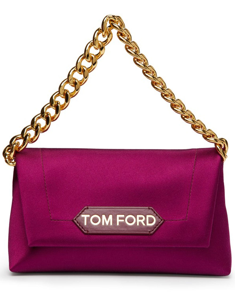 Satin Label Mini Chain Bag | Tom Ford | Black
