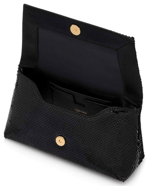 Sequin Mini Chain Bag in Black