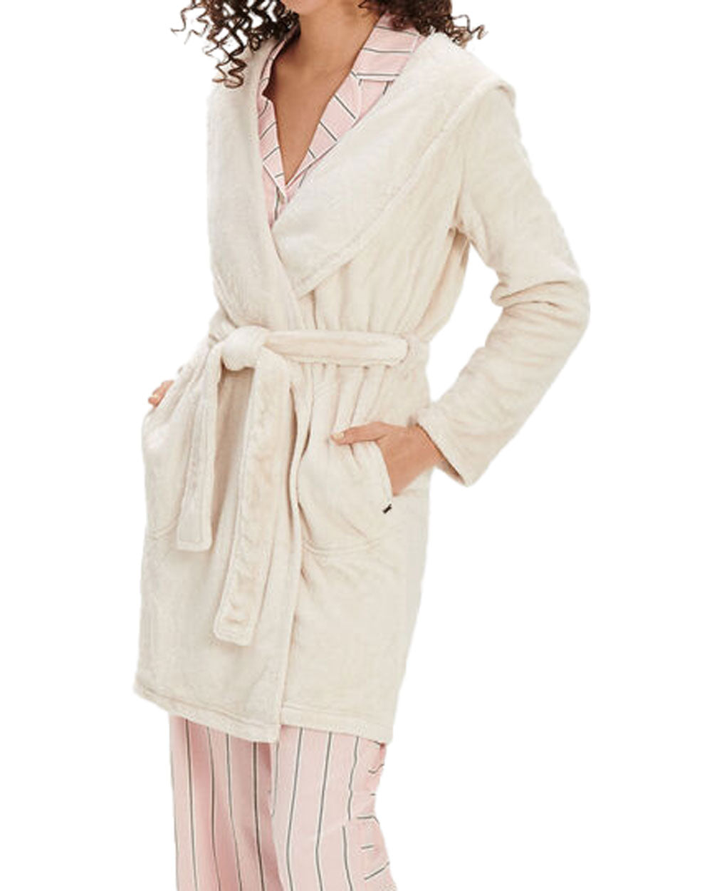 Miranda Fleece Robe in Moon Beam