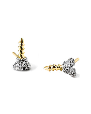 Gold Vermeil and Sterling Silver Screw You I Got This Stud Earrings