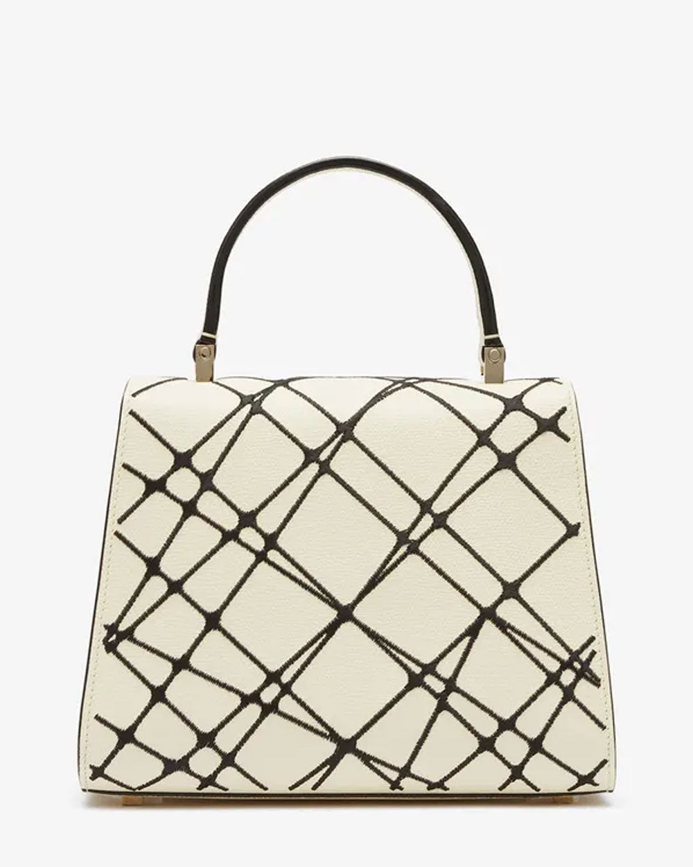 Iside Embroidery Weave Top Handle Mini Bag in Pegra and Nero