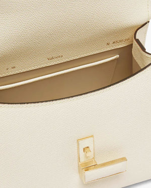 Iside Top Handle Mini Bag in Pergamena White