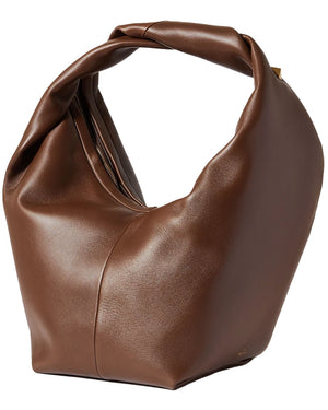 Large Hobo Shoulder Bag in Brown
