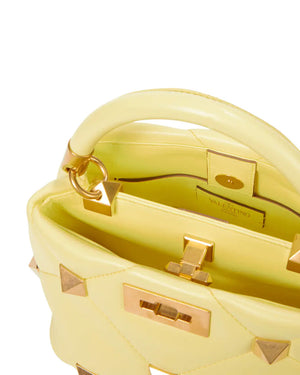Roman Stud Top Handle Bag in Lime Sorbet