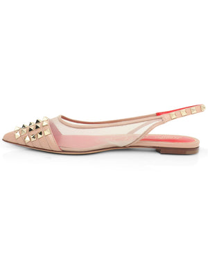 Slingback Flat in Rose Cannel