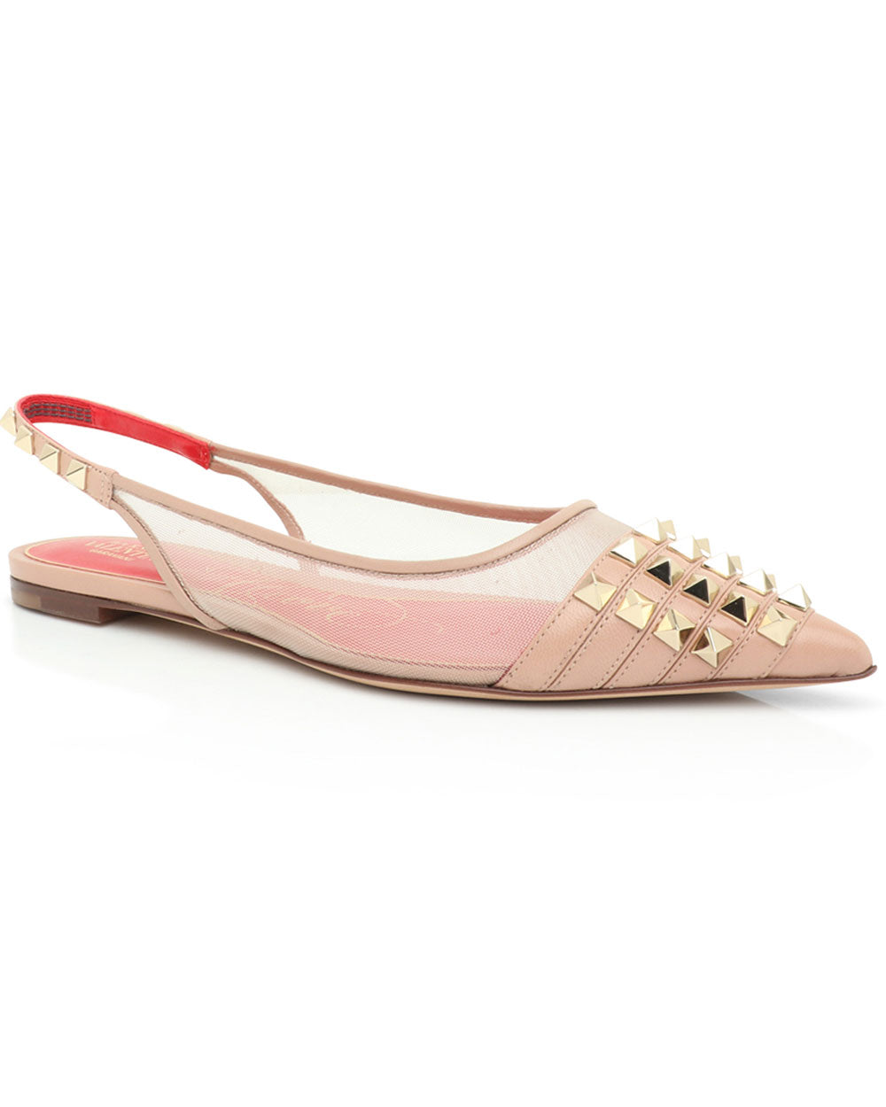 Slingback Flat in Rose Cannel