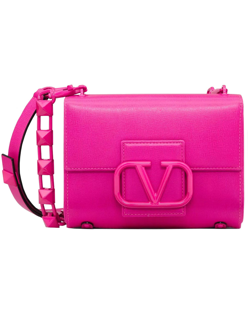 Valentino Garavani Stud Sign Leather Shoulder Bag - Light Pink - ShopStyle