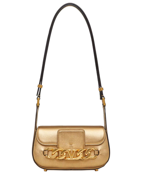 White V-Logo chain leather shoulder bag, Valentino Garavani