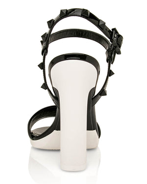 White Wave Patent Leather Sandal