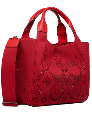 Medium Atelier Tote Bag in Rosso