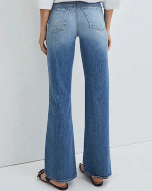 Crosbie Wide Leg Patch Pocket Jean in Cape