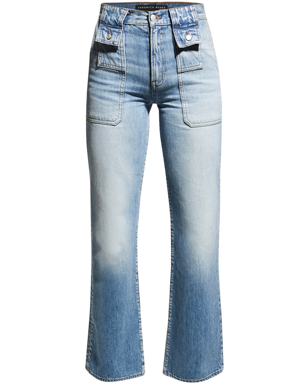 Crosbie Wide Leg Patch Pocket Jean in Cape