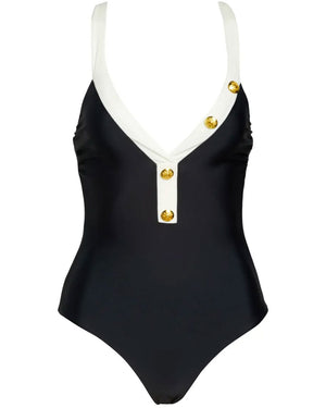 Black and White Aliza One Piece Swimsuit