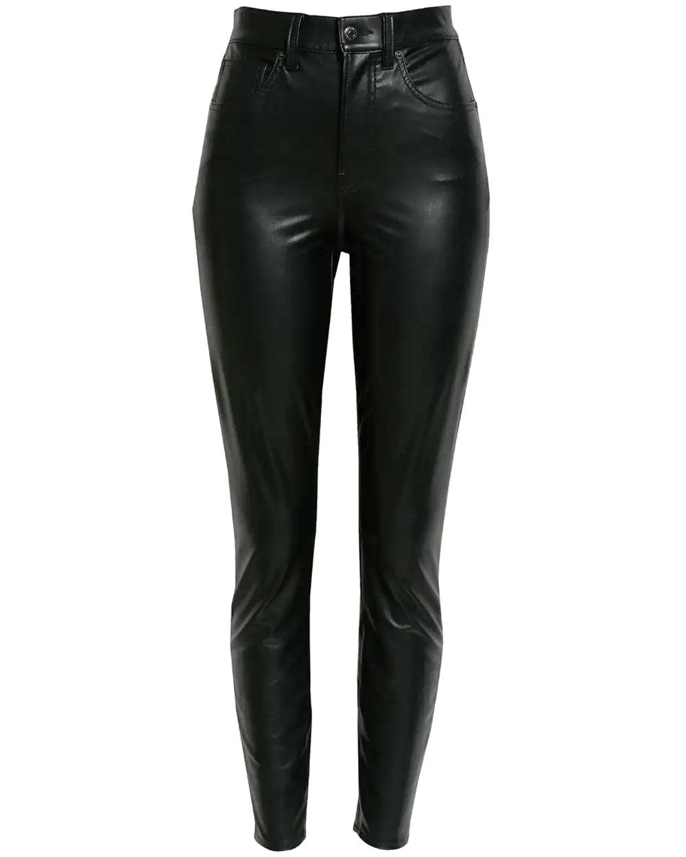 Black Faux Leather Maera Extra High Rise Skinny Pant