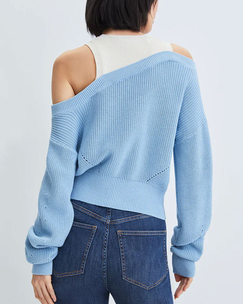 Blue Knit Layer Prescott Sweater