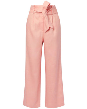 Bright Coral Belted Elice Pant