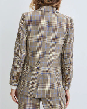 Camel and Steel Blue Plaid Beacon Dickey Jacket
