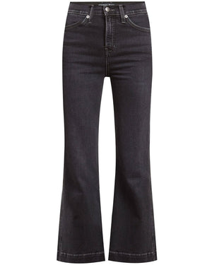 Carson High Rise Ankle Flare Jean in Washed Onyx