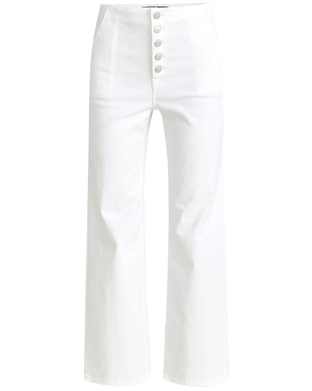 Cropped Crosbie Wide Leg Jean in White